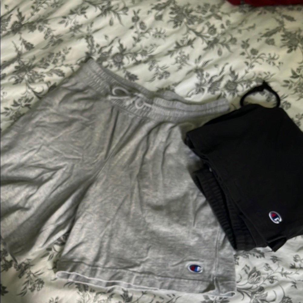 Champion Heather Gray and Black Shorts - 2 pairs! Medium